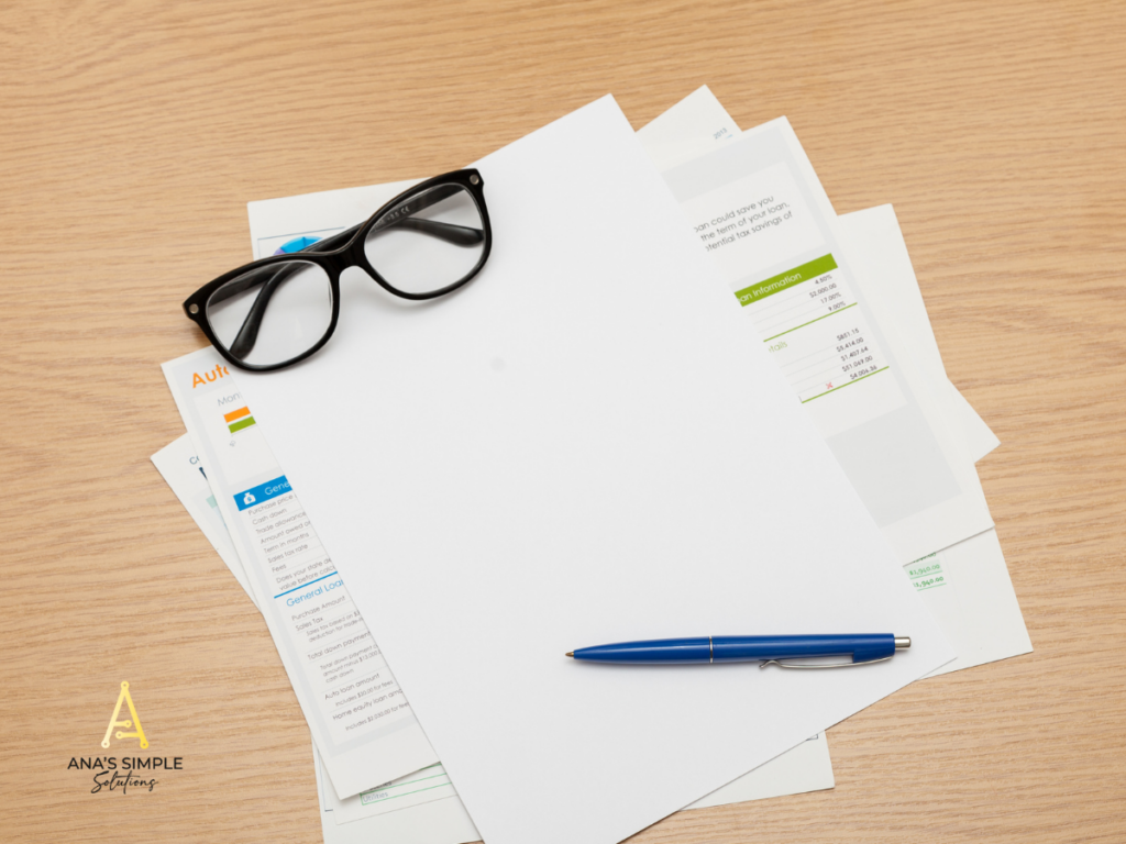 Documents on Table
